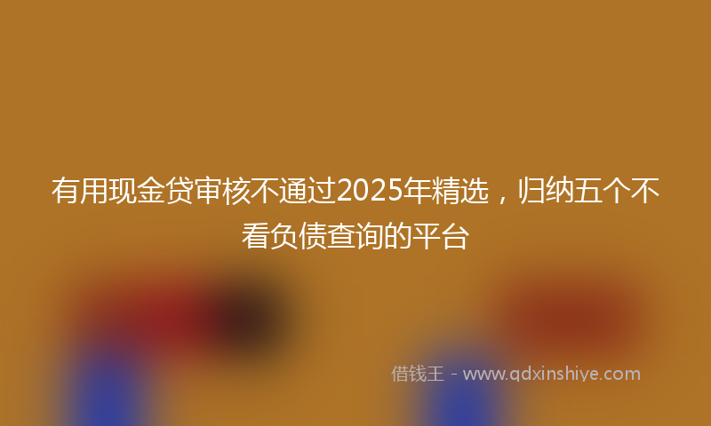 有用现金贷审核不通过2025年精选，归纳五个不看负债查询的平台
