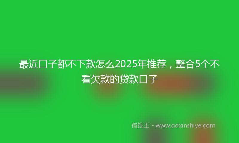 最近口子都不下款怎么2025年推荐，整合5个不看欠款的贷款口子