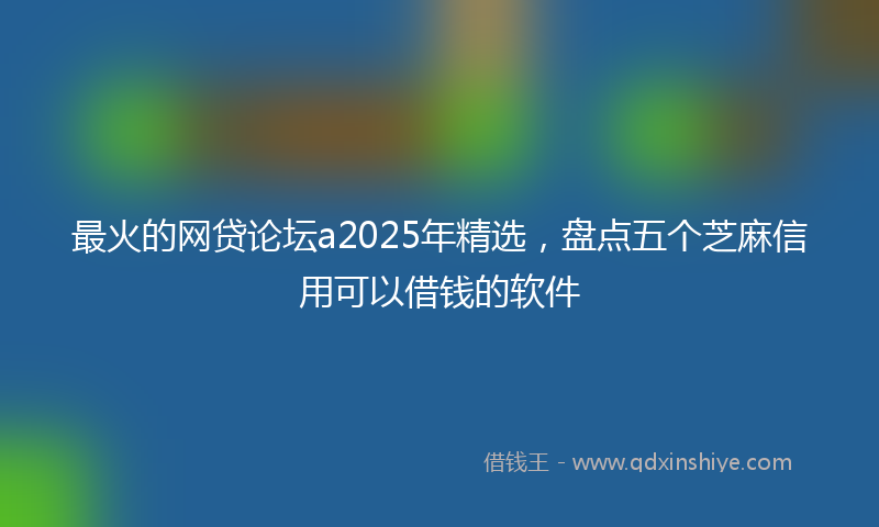 最火的网贷论坛a2025年精选，盘点五个芝麻信用可以借钱的软件