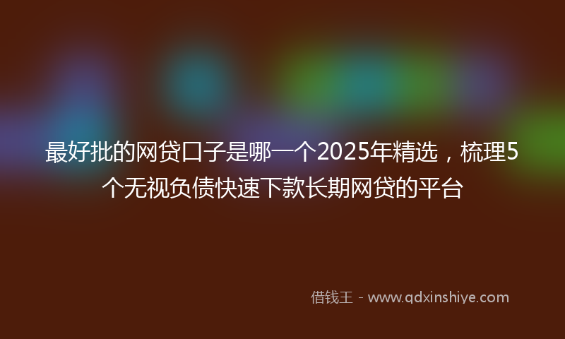 最好批的网贷口子是哪一个2025年精选，梳理5个无视负债快速下款长期网贷的平台