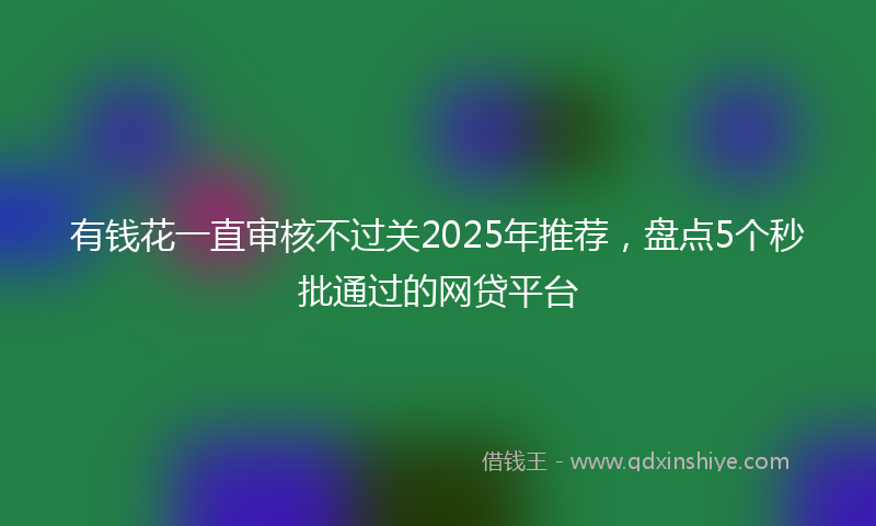 有钱花一直审核不过关2025年推荐，盘点5个秒批通过的网贷平台
