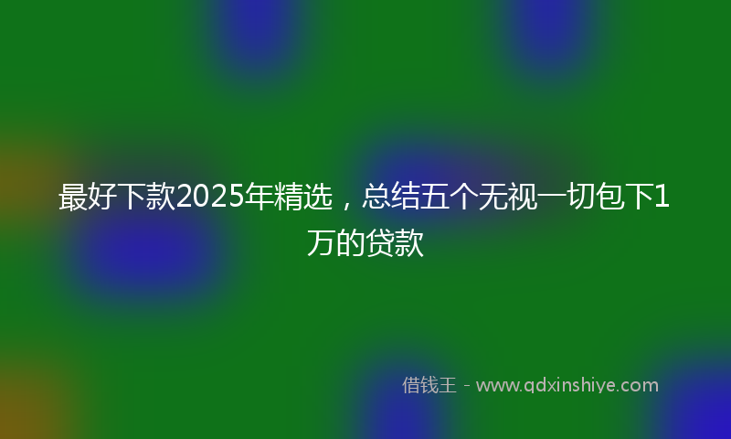 最好下款2025年精选，总结五个无视一切包下1万的贷款