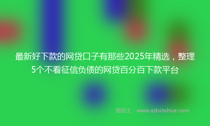 最新好下款的网贷口子有那些2025年精选，整理5个不看征信负债的网贷百分百下款平台