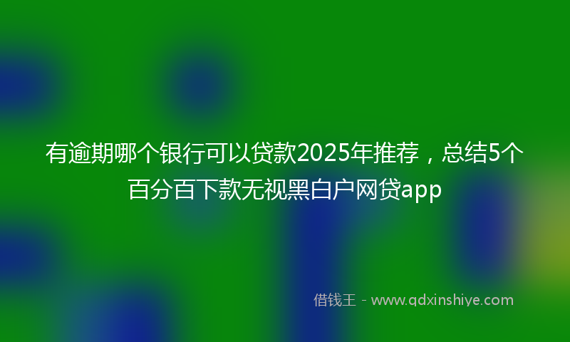 有逾期哪个银行可以贷款2025年推荐，总结5个百分百下款无视黑白户网贷app