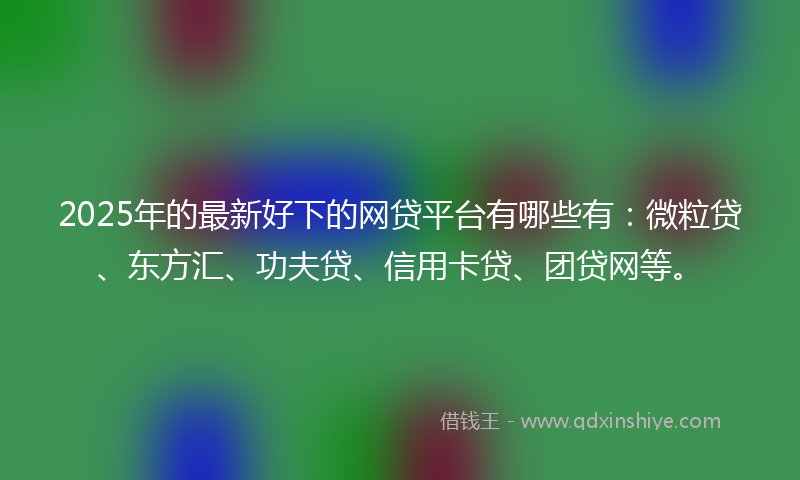 2025年的最新好下的网贷平台有哪些有：微粒贷、东方汇、功夫贷、信用卡贷、团贷网等。