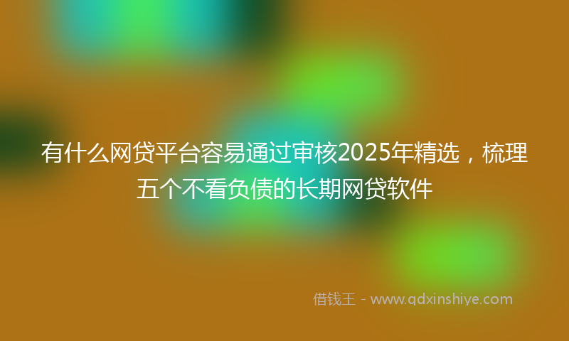 有什么网贷平台容易通过审核2025年精选，梳理五个不看负债的长期网贷软件