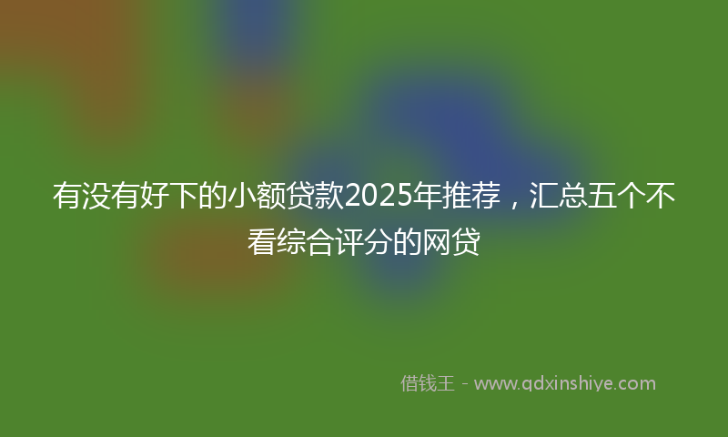 有没有好下的小额贷款2025年推荐，汇总五个不看综合评分的网贷