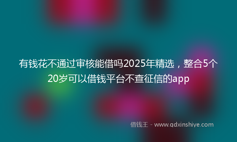 有钱花不通过审核能借吗2025年精选，整合5个20岁可以借钱平台不查征信的app