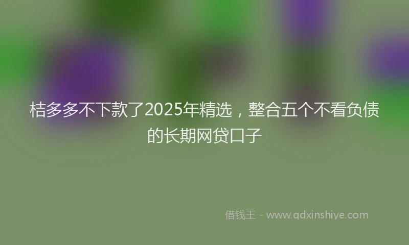 桔多多不下款了2025年精选，整合五个不看负债的长期网贷口子