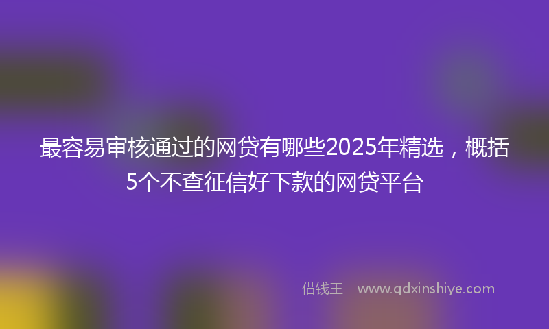 最容易审核通过的网贷有哪些2025年精选，概括5个不查征信好下款的网贷平台