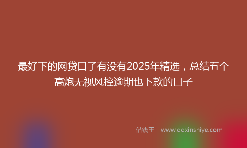 最好下的网贷口子有没有2025年精选，总结五个高炮无视风控逾期也下款的口子