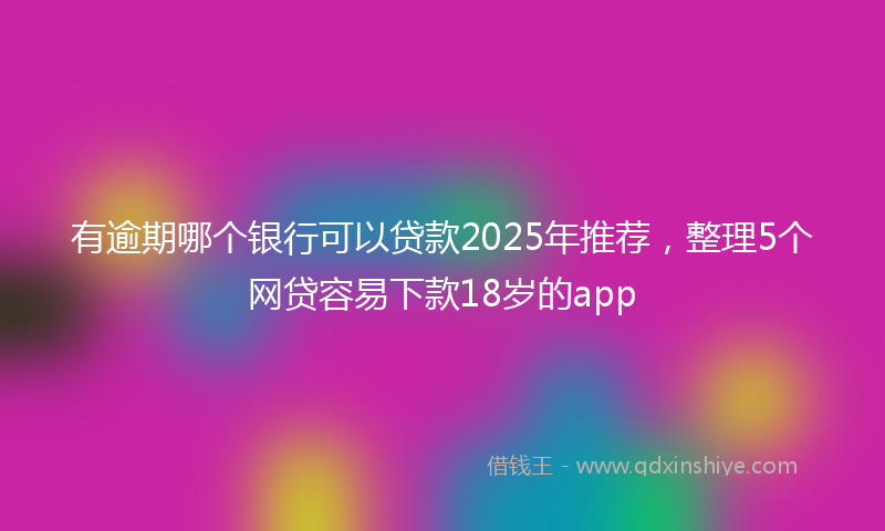 有逾期哪个银行可以贷款2025年推荐，整理5个网贷容易下款18岁的app