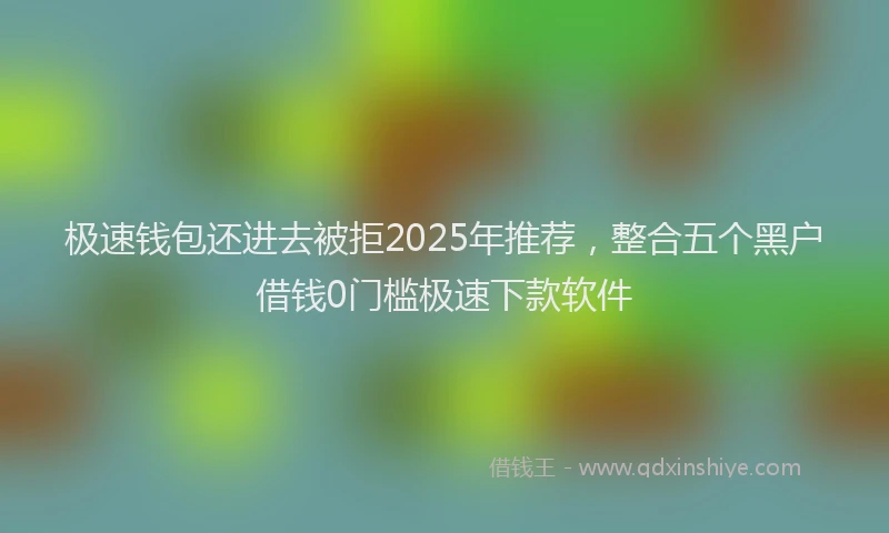 极速钱包还进去被拒2025年推荐，整合五个黑户借钱0门槛极速下款软件