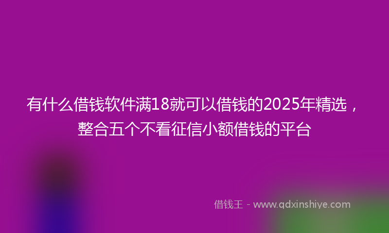 有什么借钱软件满18就可以借钱的2025年精选，整合五个不看征信小额借钱的平台