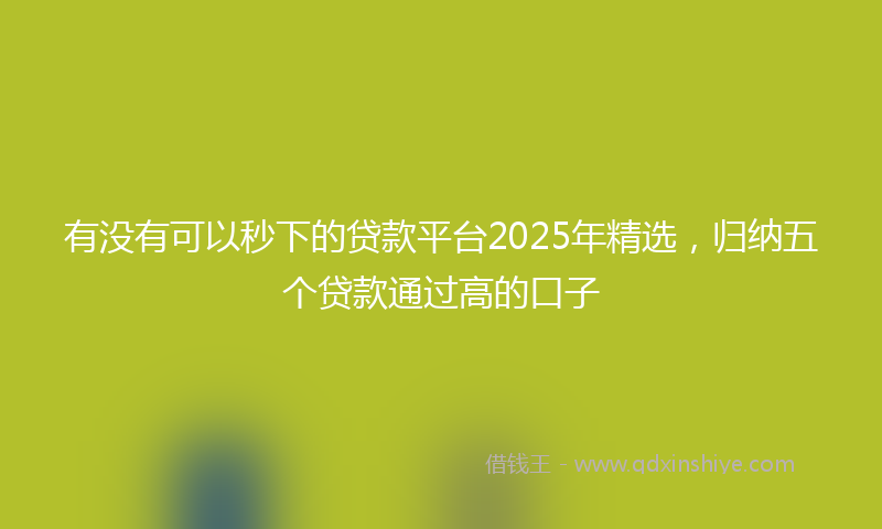 有没有可以秒下的贷款平台2025年精选，归纳五个贷款通过高的口子