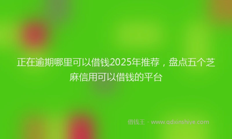 正在逾期哪里可以借钱2025年推荐，盘点五个芝麻信用可以借钱的平台