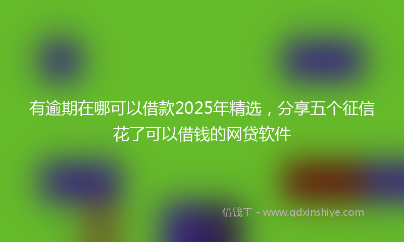 有逾期在哪可以借款2025年精选，分享五个征信花了可以借钱的网贷软件