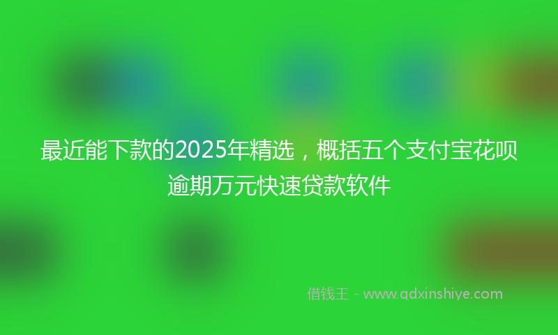 最近能下款的2025年精选，概括五个支付宝花呗逾期万元快速贷款软件