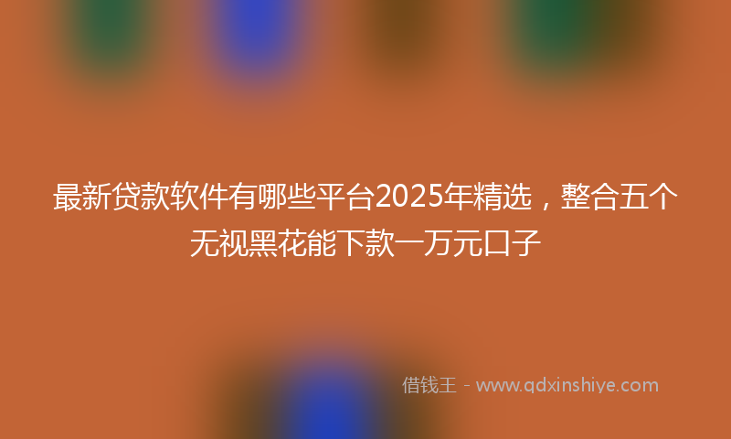 最新贷款软件有哪些平台2025年精选，整合五个无视黑花能下款一万元口子