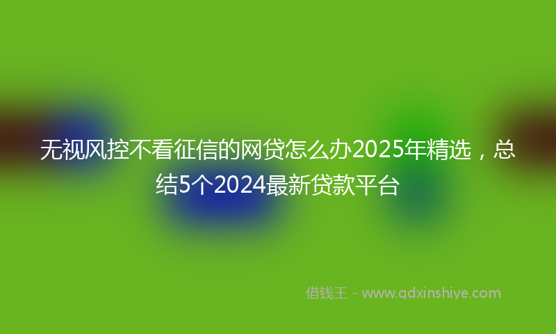 无视风控不看征信的网贷怎么办2025年精选，总结5个2024最新贷款平台