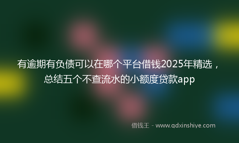 有逾期有负债可以在哪个平台借钱2025年精选，总结五个不查流水的小额度贷款app