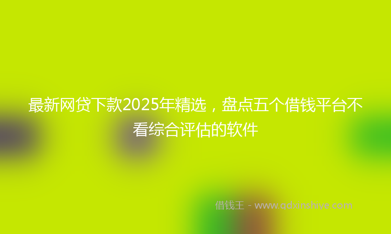 最新网贷下款2025年精选，盘点五个借钱平台不看综合评估的软件