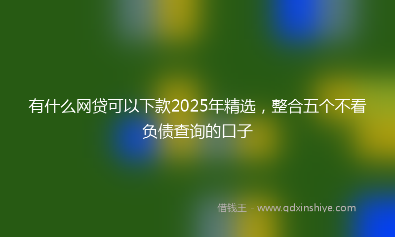 有什么网贷可以下款2025年精选，整合五个不看负债查询的口子