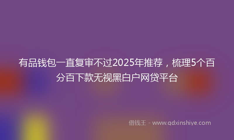 有品钱包一直复审不过2025年推荐，梳理5个百分百下款无视黑白户网贷平台