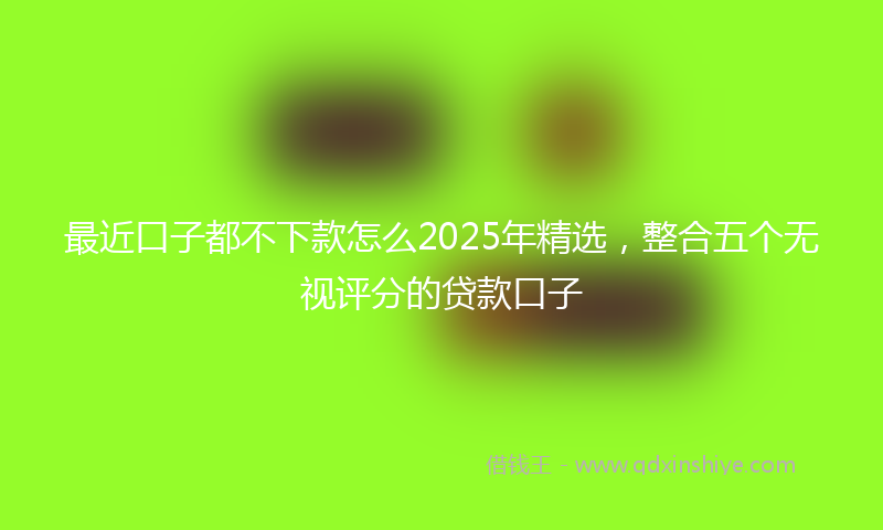 最近口子都不下款怎么2025年精选，整合五个无视评分的贷款口子