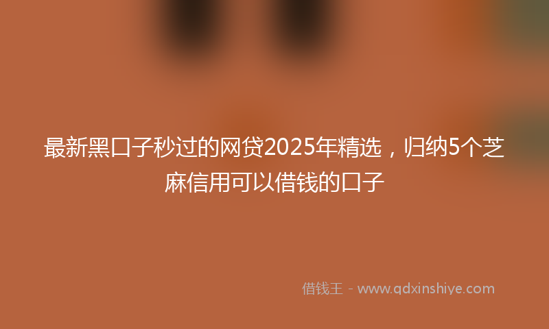 最新黑口子秒过的网贷2025年精选，归纳5个芝麻信用可以借钱的口子