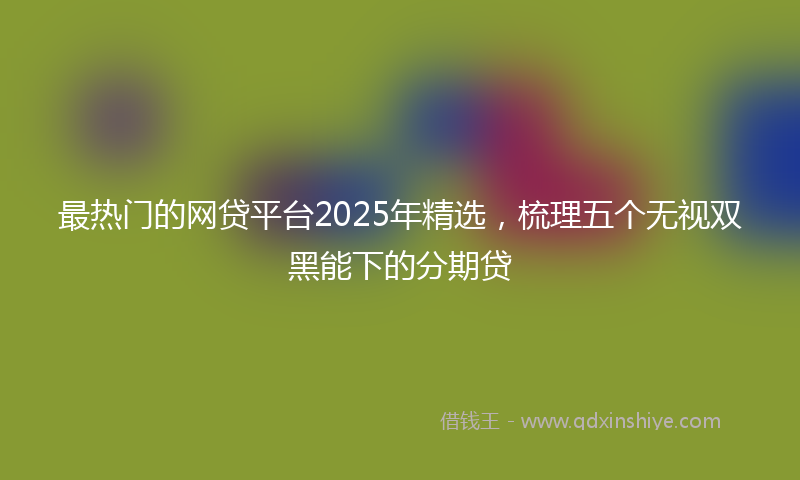 最热门的网贷平台2025年精选，梳理五个无视双黑能下的分期贷