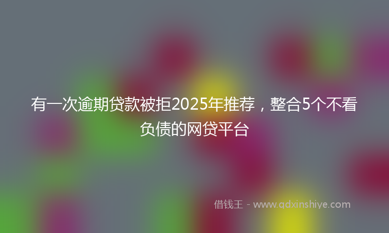 有一次逾期贷款被拒2025年推荐，整合5个不看负债的网贷平台