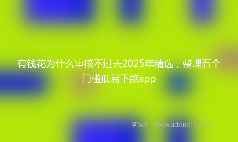 有钱花为什么审核不过去2025年精选，整理五个门槛低易下款app