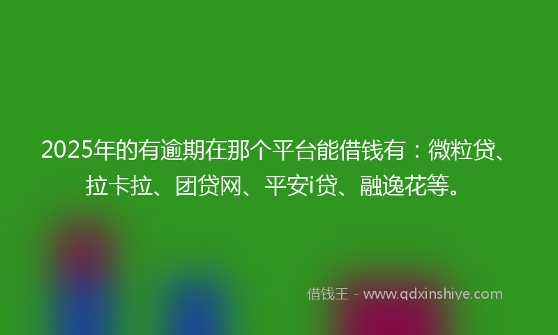 2025年的有逾期在那个平台能借钱有：微粒贷、拉卡拉、团贷网、平安i贷、融逸花等。