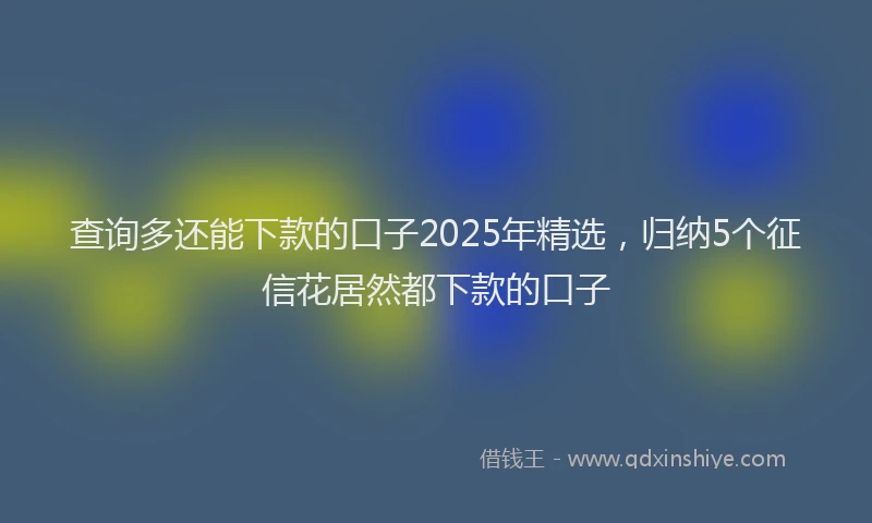 查询多还能下款的口子2025年精选，归纳5个征信花居然都下款的口子