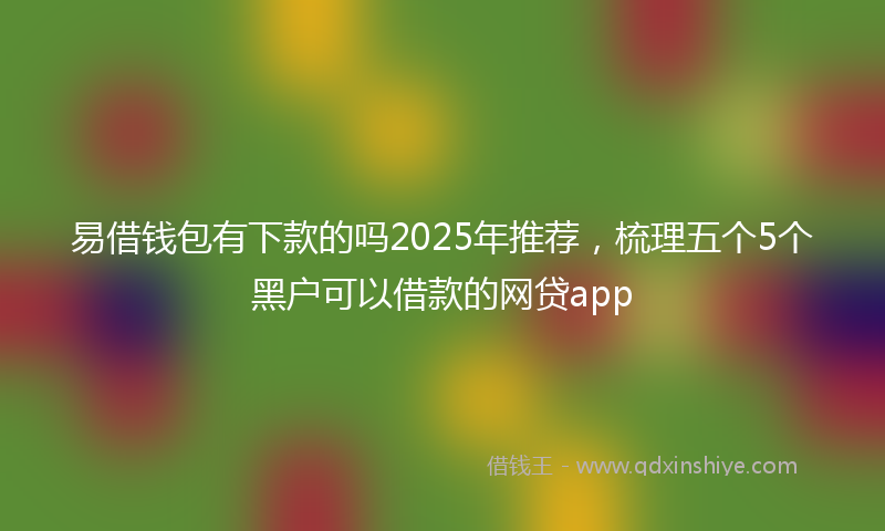 易借钱包有下款的吗2025年推荐，梳理五个5个黑户可以借款的网贷app