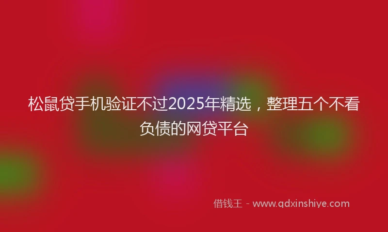 松鼠贷手机验证不过2025年精选，整理五个不看负债的网贷平台