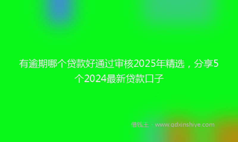 有逾期哪个贷款好通过审核2025年精选，分享5个2024最新贷款口子