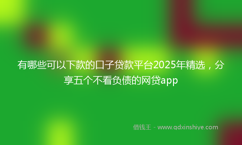 有哪些可以下款的口子贷款平台2025年精选，分享五个不看负债的网贷app