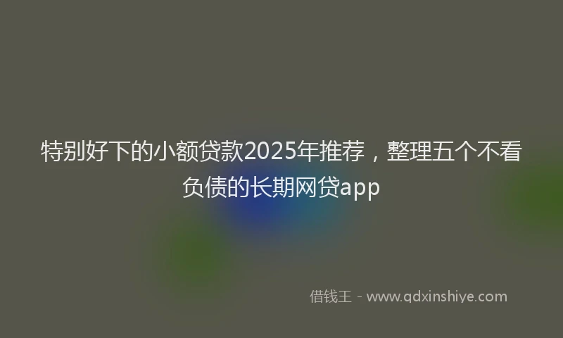 特别好下的小额贷款2025年推荐，整理五个不看负债的长期网贷app