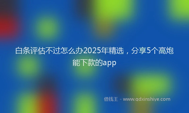 白条评估不过怎么办2025年精选，分享5个高炮能下款的app