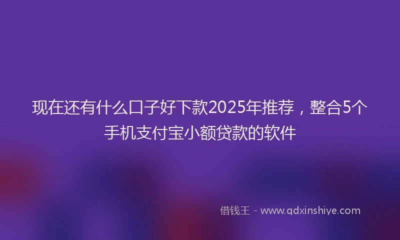 现在还有什么口子好下款2025年推荐，整合5个手机支付宝小额贷款的软件