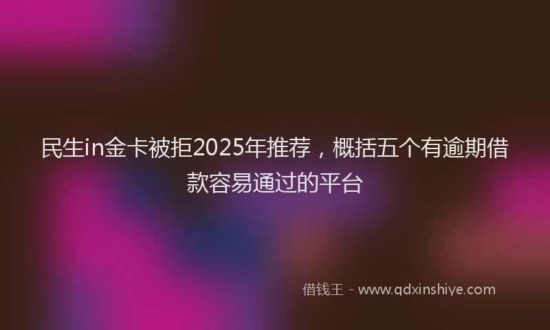 民生in金卡被拒2025年推荐，概括五个有逾期借款容易通过的平台