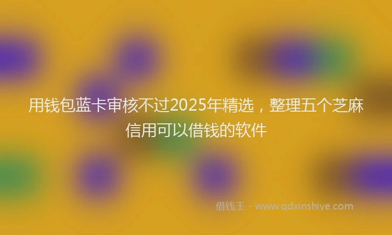 用钱包蓝卡审核不过2025年精选，整理五个芝麻信用可以借钱的软件