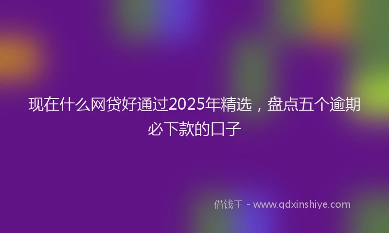 现在什么网贷好通过2025年精选，盘点五个逾期必下款的口子