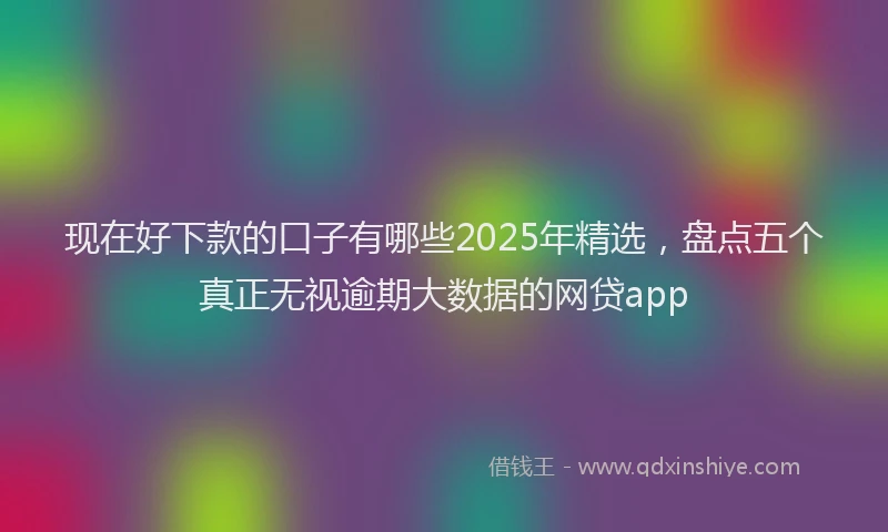 现在好下款的口子有哪些2025年精选，盘点五个真正无视逾期大数据的网贷app