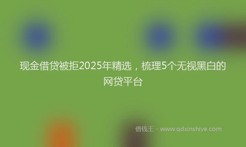 现金借贷被拒2025年精选，梳理5个无视黑白的网贷平台