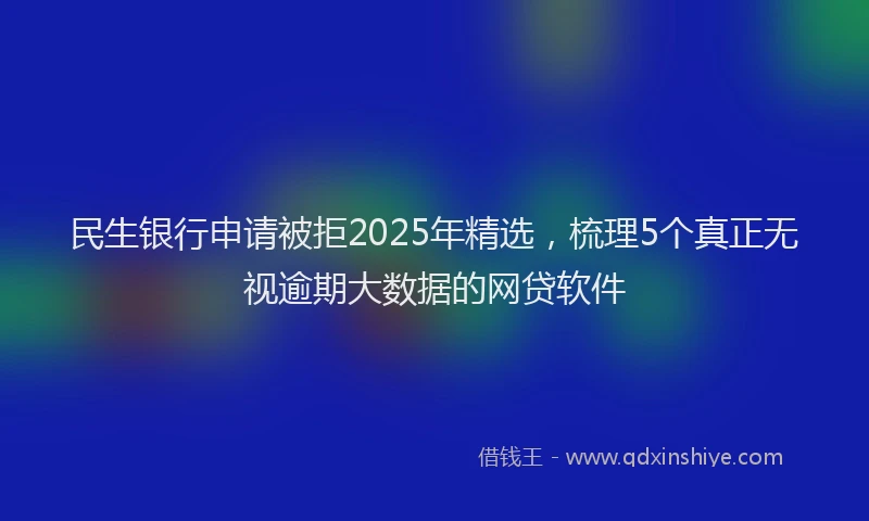 民生银行申请被拒2025年精选，梳理5个真正无视逾期大数据的网贷软件