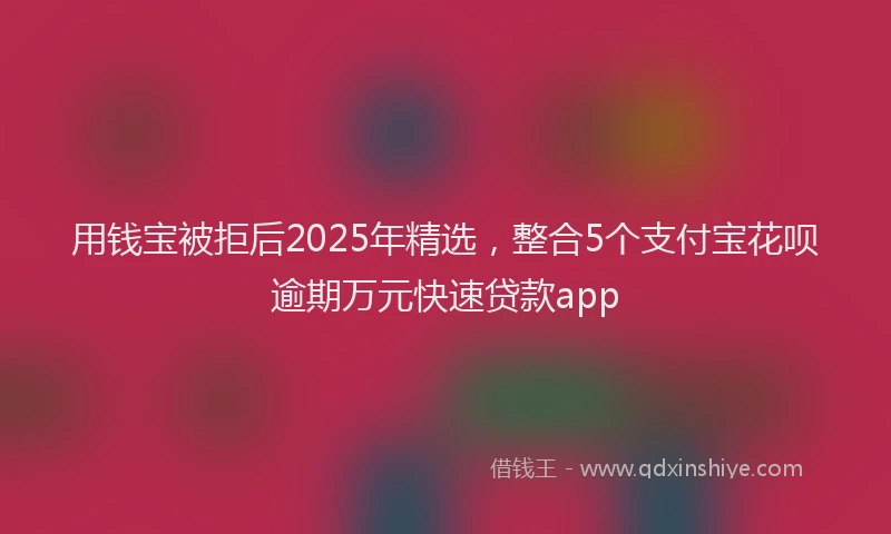 用钱宝被拒后2025年精选，整合5个支付宝花呗逾期万元快速贷款app