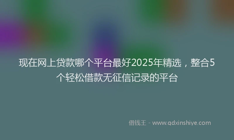 现在网上贷款哪个平台最好2025年精选，整合5个轻松借款无征信记录的平台